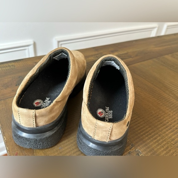 Carolina clogs slip on 7.5 shoes nonslip safety work tan suede dry lined leather - Picture 2 of 6